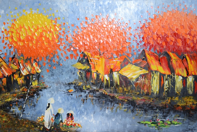 Tranh Sơn Dầu Bán Hoa